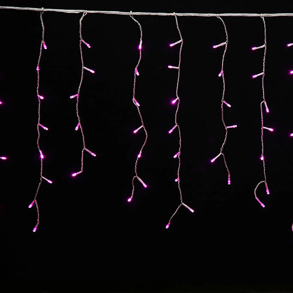 Hot sell best cheap purple led icicle christmas lights pink