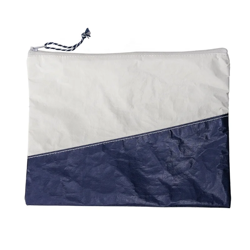 

Waterproof stitching DuPont tyvek paper bag zipper cosmetic bag