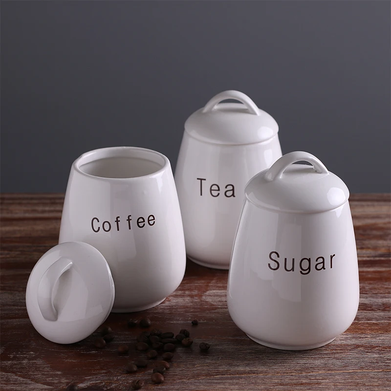 

Wholesale Ceramic Coffee Tea Sugar Kitchen Canister Sets, N/a
