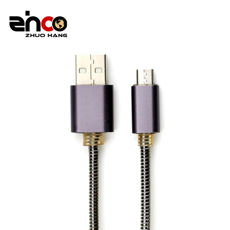 Micro USB Cable ZHCO Android 2.4A Quick Charging Metal Braided 3ft Tangle-Free USB multi data charger cable