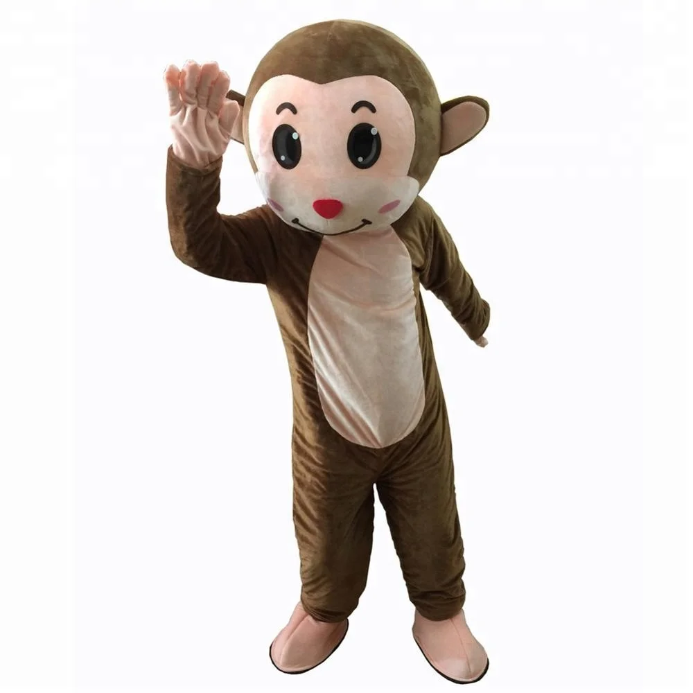 

Monkey Girl character fancy dress Cartoon Mascot Costume Adult Suit Stock, As picture