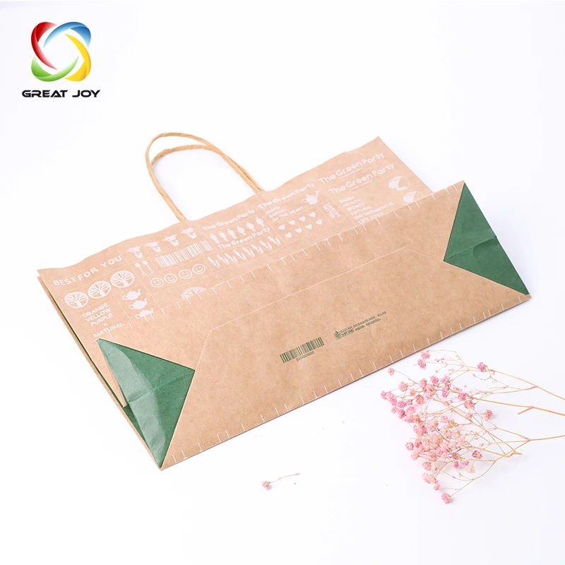 2018 New Design Kraft Paper Packaging Bag Shopping With Handle - Buy