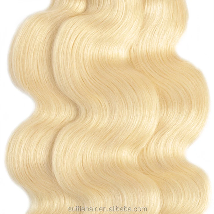 
Hair Virgin Body Wave Human Blond Blonde Extension Brazilian Wholesale 613 Bundles With Closure 