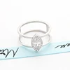 2019 Gift Fashion Jewelry Horse Eye AAA Cubic Zircon Stone Double 925 Silver Ring