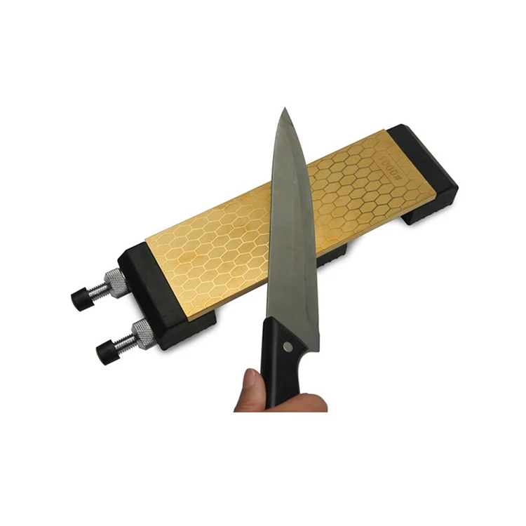 

Diamond Chef Knife Sharpening stone whetstone kitchen professional double sided knives sharpener, Gold