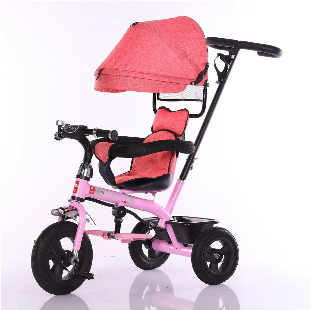 Foot Pedal Tricycle Kids With Back Seat/pedal Cars Baby Tricycles Big