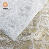 Elegant White Leaf Shaped Bead Fabric