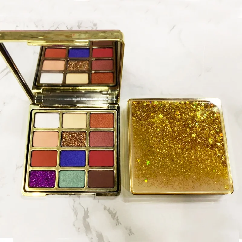 Low MOQ Private Label custom Make Up Cosmetics no brand 12 colors makeup press glitter Eyeshadow with your private label