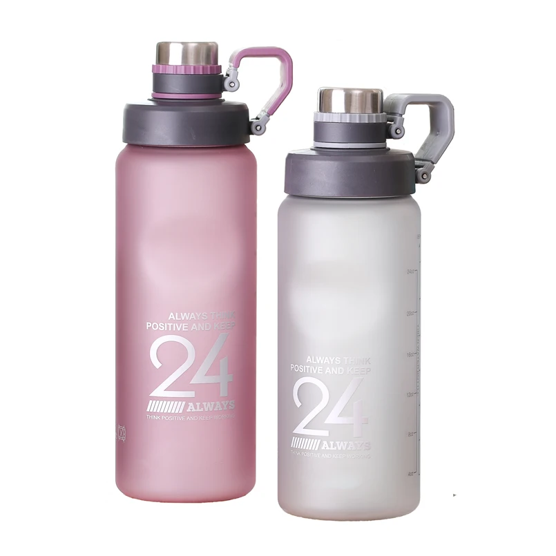 Sports water bottle 1000ml frosted and eco friendly suitable for office outdoor running gym