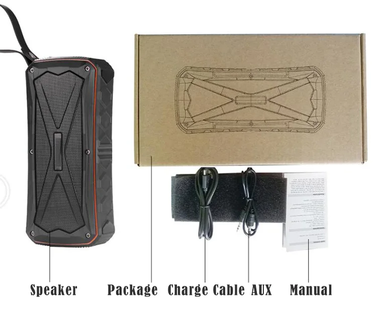 Bluetooth Speaker with Power Bank Waterproof 4500mAh Backup Battery