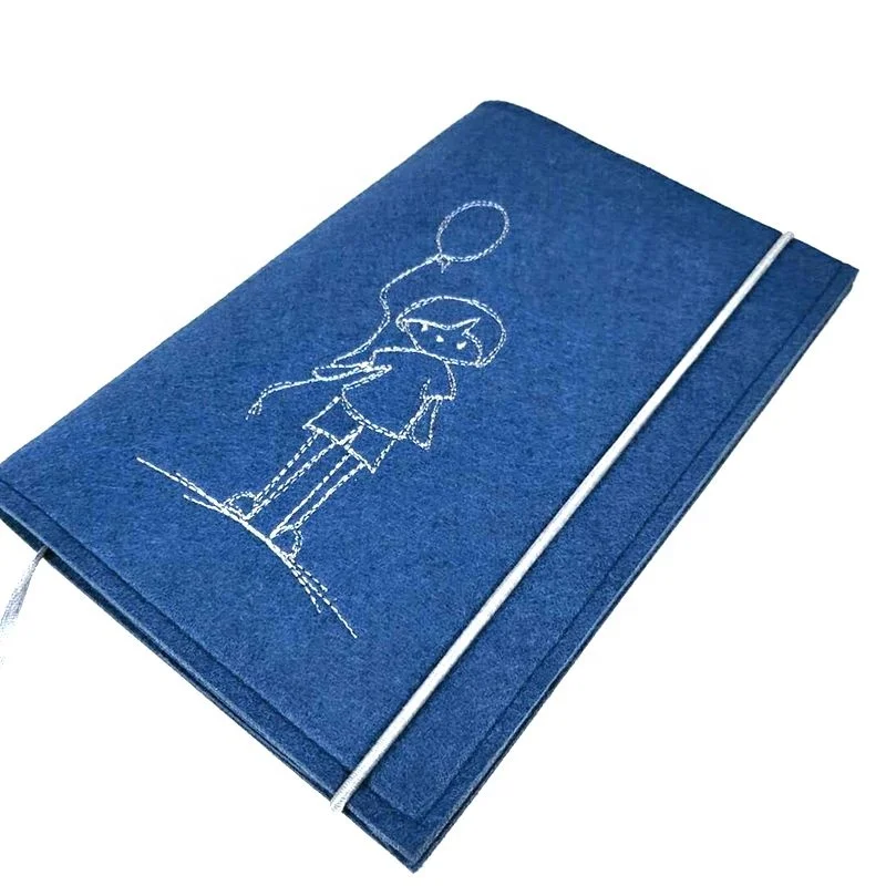 
Wholesale Top Quality Eco-friendly Customized Felt Notebook Diary Book Cover 