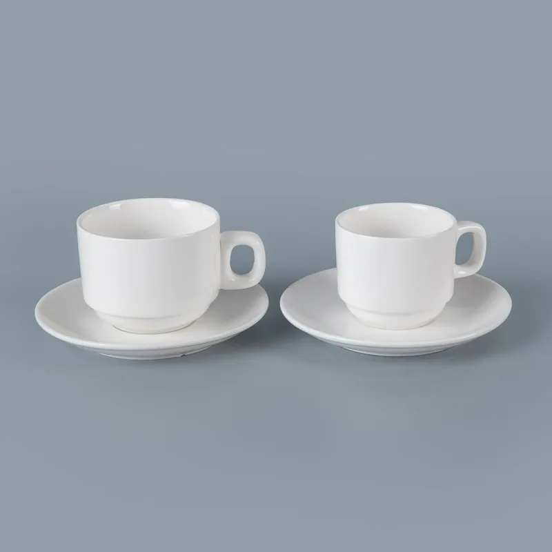 Two Eight large white coffee mugs factory for kitchen-10