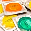 Latex ribbed Male condom OEM lubricated condom dr pepper flavored condoms