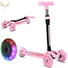 Manufacturers wholesale 2-14 - year - old children three - wheel flash folding meter - high scooter buggy