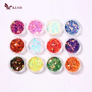 Manicure diy jewelry net red drop sequins nail stickers 12 color horse eye sequins magic color wholesale factory direct sales