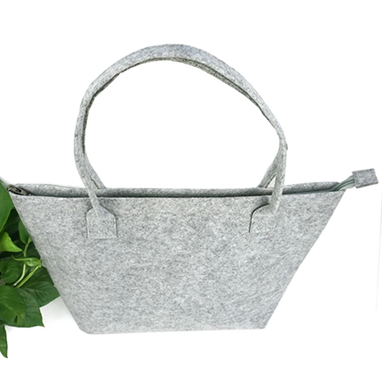 

Amazon hot sale Women Fashion Felt tote bag women with low price, Grey or customized