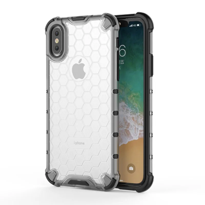 

Thin Slim Transparent Case Honeycomb Anti Yellow Anti-Scratch 360 Degree Full Body Protection Cover For iphone X Case phone, Just as following photos