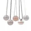 Personalized Hand Stamped Coin Charm Necklace Silver Disc Positive Name Word Necklace