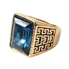 Stainless Steel Brand Jewelry Big Crystal Casting Customized US Army Rings Wholesale