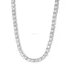HUSURU Jewelry HipHop Zircon Stainless Steel Metal Gold or Silver One Raw CZ Tennis Chain Necklaces For Men