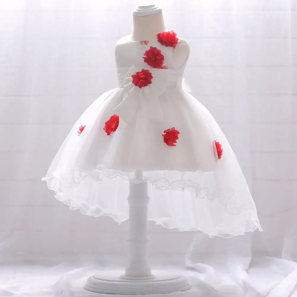 

Hot selling latest design fashion kids dresses boutique baby party dresses, White/beige/pink