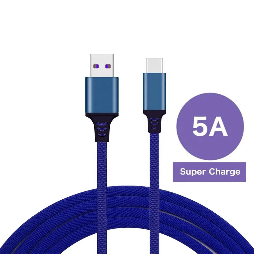 Super Charging USB-C Cable 5A for Huawei and 3A for Samsung