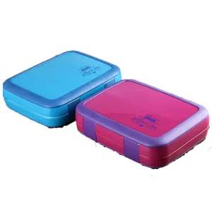 Image of Amazon hot sale BPA free eco-friendly silicone leakproof 3 compartment lunch box for kids plastic bento kids bento lunch box