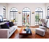 Steel frame Fixed window, single or double glazed tempered glass, thermal/non-thermal barrier frame