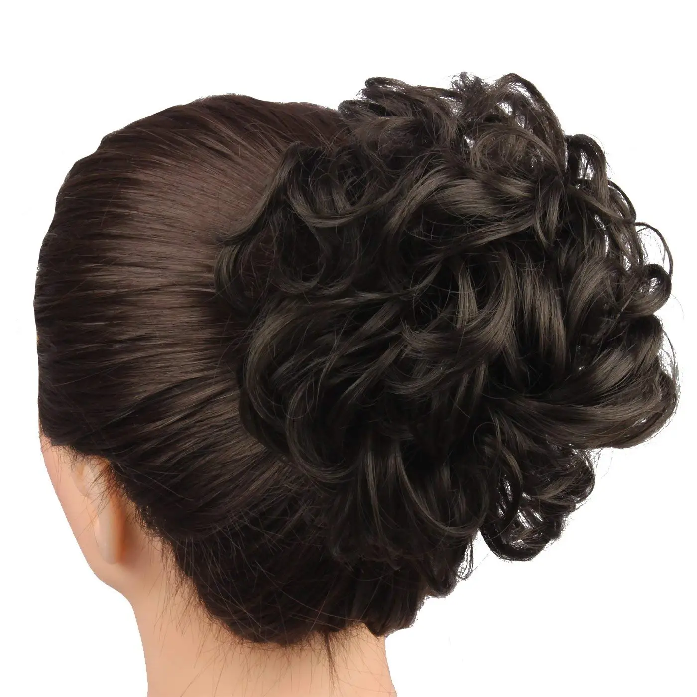 Buy Weken Women Hair Bun Short Curly Floral Curl Updos Hairpiece