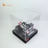 Security Slanted Front Acrylic Box Combination Lock Boxing Glove Display Case Boxes With Hinge Cover Black Base