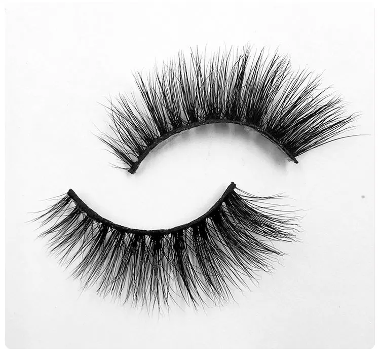 

100% Hand Made Wholesale Price Customized Packages Mink 3d eyelash, Natural black