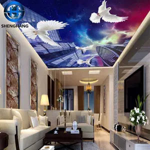 3d Hd Wallpaper For Roof Decoration For Bedroom Ceilings Wallpaper Beautiful Roof Wallpaper Mural