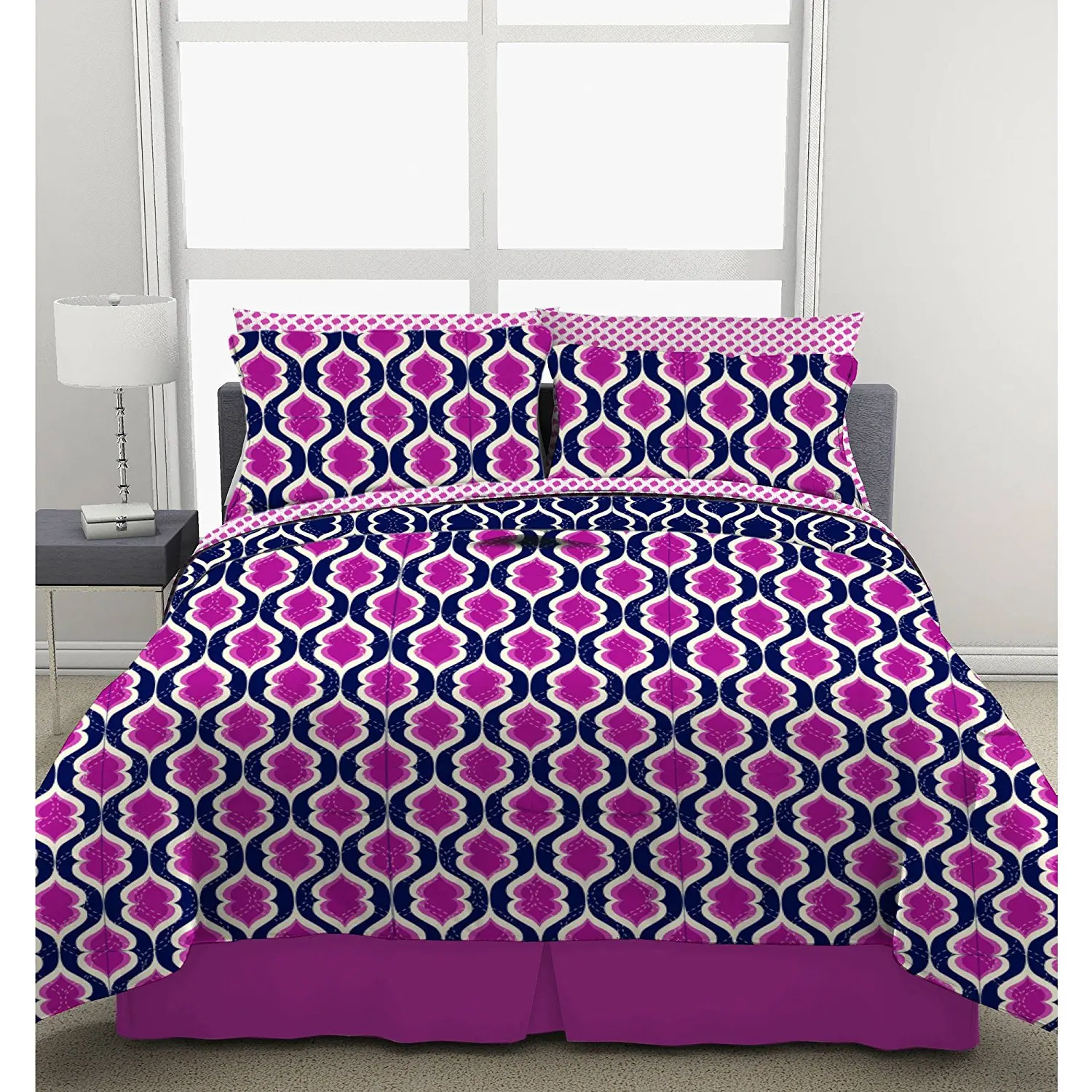 Buy Black and White Trellis Print Collection Lattice Window Treatment