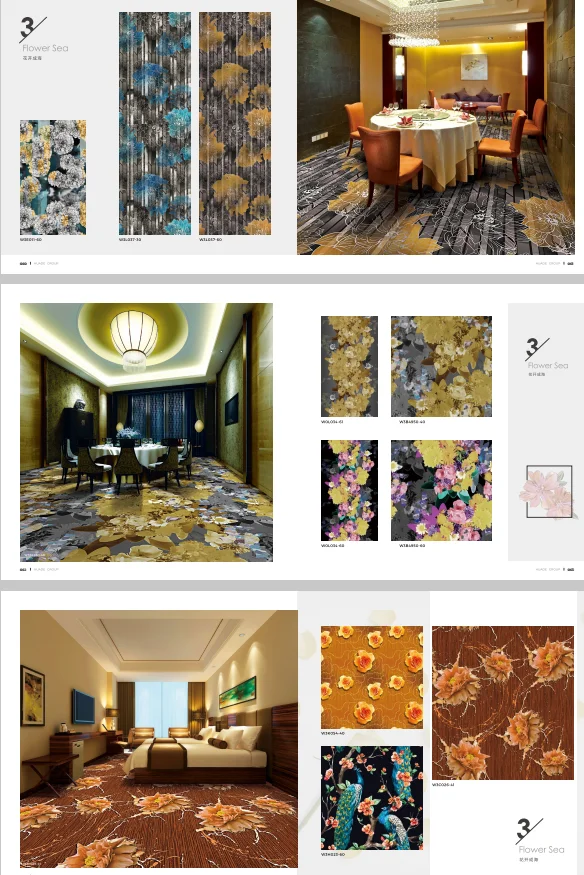 5 Stars Hotel Axminster Carpet Commercial Use Fire Resistance Wool Carpet