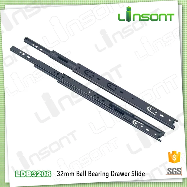 32mm Kitchen Cabinet Wooden Side Mount Heavy Duty Ball Bearing