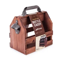 

Best Man Cave Gift for Father's Day 6 Pack High quality beer Bottle caddy carrier wooden beer caddy