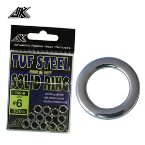 JK Premium Quality Stainless Steel Rings Anti-Rust Fishing Solid Ring