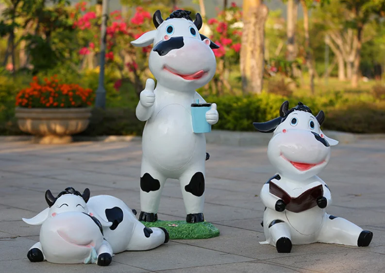 life size resin cow