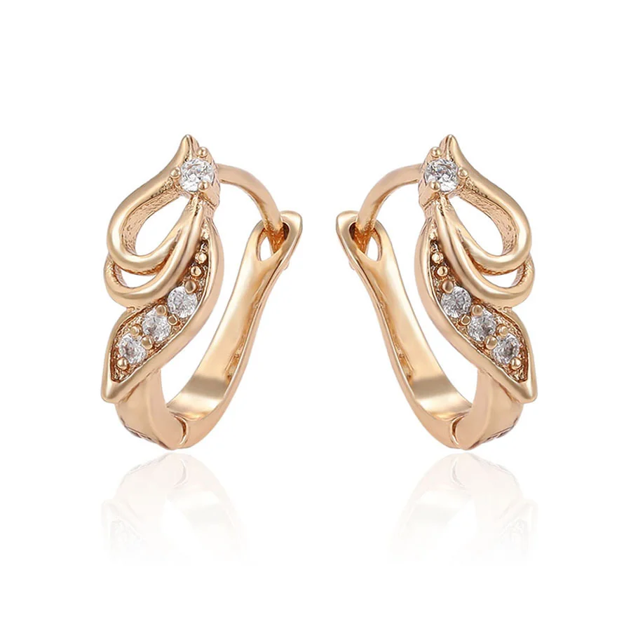

96162 xuping luxurious design gold earring designs noble 18k lady hoop earring