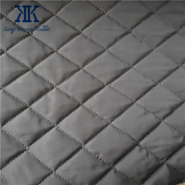 Winter Diamond Polyester Fabric / Quilted Down Coat Fabrics / Quilted ...