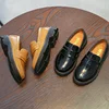 KS0635 Wholesale cheap boys leather school shoes