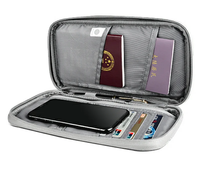 Wiwu Rfid Travel Passport & Document Organizer Zipper Case Passport