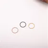 Korean simple titanium steel rose gold ring extremely fine twist multicolor gold-plated ring