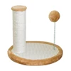 Jinan Round Pole Sisal Carpet Wood Customized Cat Tree Bed Condo House With Playing Ball Toy Scratch