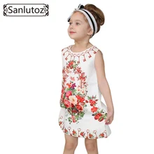 Girl Dress Flower Kids Clothes 2016 Children Clothing Brand Girls Clothes for Party Holiday Toddler