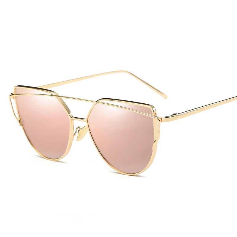 

J6627 Promotion High Quality Sun Glasses Fashion Mirror Gafas De Sol Women Cateye Sunglasses 2019, Mix color