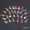 2015 best selling wholesale silver color plated zinc alloy state charms with enamel