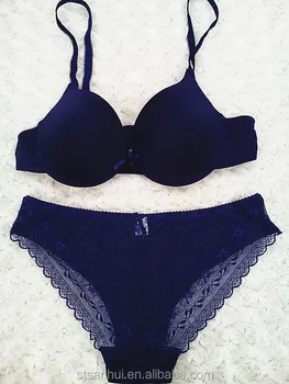 Hot Blue Sexy Ladies Bra And Panty 2 Piece Set Women Sexy Underwear ...