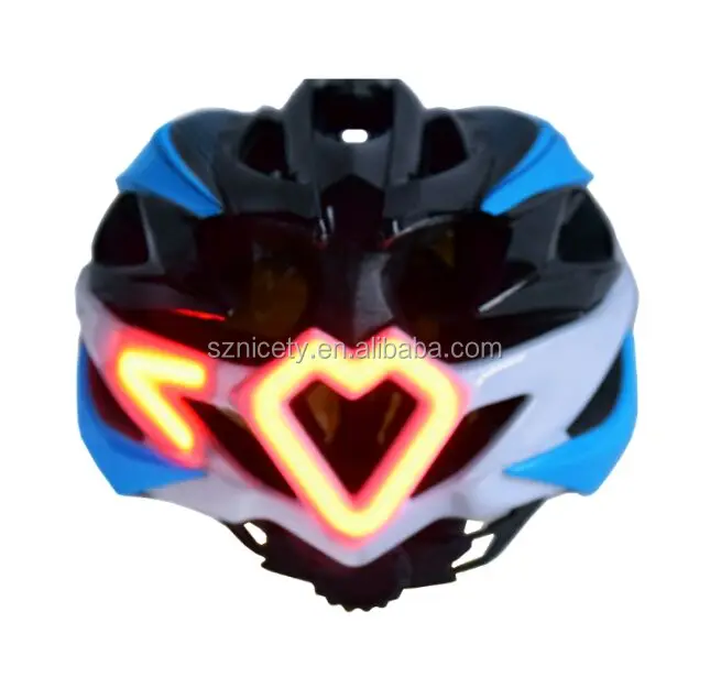

led safety turn signal warning bicycle helmets led smart helmet, Blue;black;green;red