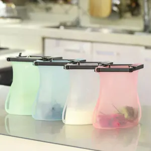 Image of Food Grade Baby Milk Storage Bag, Custom Snack Biodegradable Stasher Reusable Silicone Food Bag